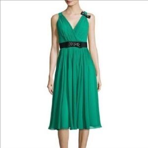 KATE SPADE emerald Green Chiffon Dress NWT Size 8